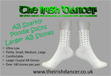 Load image into Gallery viewer, Sparkly Ultra Low Poodle Socks - Large AB stones