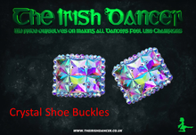 Load image into Gallery viewer, Crystal Shoe Buckles - Small Square Centre Design