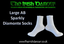 Load image into Gallery viewer, Iconic Micro Sparkly Poodle Socks - Large AB stones