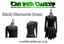 Load image into Gallery viewer, Diamonte Long Sleeve Dance Leotard/Dress (It is recommended to order a size up)