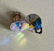 Load image into Gallery viewer, Rivoli Crystal Clip On Earrings - AB