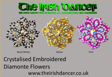 Load image into Gallery viewer, Crystal Embroidered Flowers
