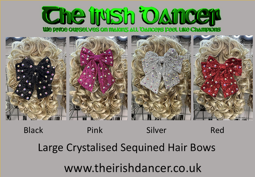 Large Crystalised Sequin Bows
