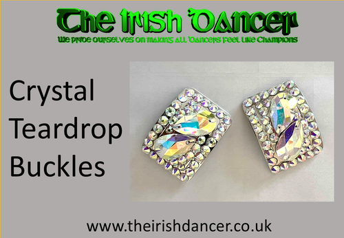 Crystal Shoe Buckles - Teardrop design