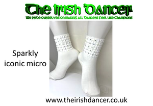 Iconic Micro Sparkly Poodle Socks - Large AB stones