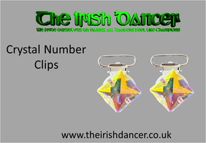 Large Square Crystal AB Number Clip