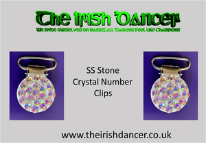 SS Stone Crystal AB Number Clip