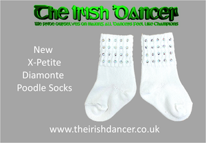 Sparkly Ultra Low Poodle Socks - Large AB stones