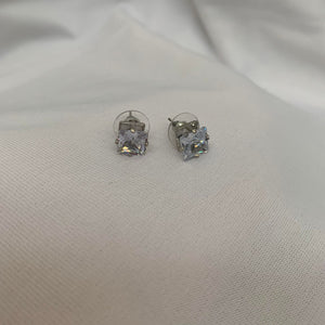 8mm Square Crystal Stud Earrings