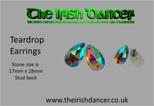 Load image into Gallery viewer, Teardrop Crystal Stud Earrings - AB